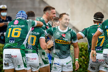 2021-06-19 - Happiness of Edoardo Padovani (Benetton Treviso) after scoring a try - RAINBOW CUP 2021 FINAL - BENETTON TREVISO VS VODACOM BLUE BULLS - GUINNESS PRO 14 - RUGBY