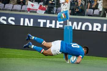 2018-11-10 - Tommaso Allan try - Cariparma Test match between Italy and Georgia (Stadio Artemio Franchi, Firenze) - CATTOLICA TEST MATCH 2018 - ITALIA VS GEORGIA - TEST MATCH - RUGBY