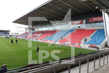 2020-09-09 - General inside view prior to the English championship Gallagher Premiership Rugby Union match between Sale Sharks and Saracens on September 9, 2020 at the AJ Bell Stadium in Eccles, England - Photo George Franks / ProSportsImages / DPPI - SALE SHARKS VS SARACENS - PREMERSHIP RUGBY UNION - RUGBY