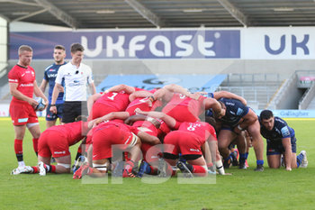 2020-09-09 - Saracens Scrum during the English championship Gallagher Premiership Rugby Union match between Sale Sharks and Saracens on September 9, 2020 at the AJ Bell Stadium in Eccles, England - Photo George Franks / ProSportsImages / DPPI - SALE SHARKS VS SARACENS - PREMERSHIP RUGBY UNION - RUGBY