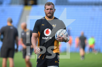 2020-09-09 - Wasps back row Brad Shields warms up before the English championship Gallagher Premiership Rugby Union match between Wasps and Leicester Tigers on September 9, 2020 at the Ricoh Arena in Coventry, England - Photo Dennis Goodwin / ProSportsImages / DPPI - WASPS VS LEICESTER TIGERS - PREMERSHIP RUGBY UNION - RUGBY