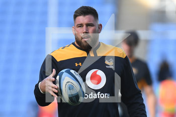 2020-09-09 - Wasps prop Kieran Brookes warms up before the English championship Gallagher Premiership Rugby Union match between Wasps and Leicester Tigers on September 9, 2020 at the Ricoh Arena in Coventry, England - Photo Dennis Goodwin / ProSportsImages / DPPI - WASPS VS LEICESTER TIGERS - PREMERSHIP RUGBY UNION - RUGBY