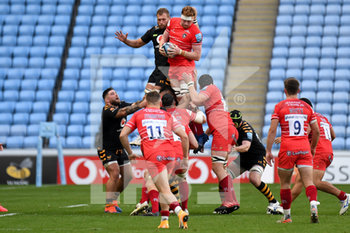 2020-09-09 - Leicester Tigers back row Ollie Chessum (6) wins a line out during the English championship Gallagher Premiership Rugby Union match between Wasps and Leicester Tigers on September 9, 2020 at the Ricoh Arena in Coventry, England - Photo Dennis Goodwin / ProSportsImages / DPPI - WASPS VS LEICESTER TIGERS - PREMERSHIP RUGBY UNION - RUGBY