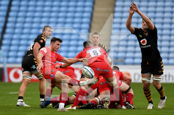 2020-09-09 - Leicester Tigers scrum-half Ben White (9) kicks during the English championship Gallagher Premiership Rugby Union match between Wasps and Leicester Tigers on September 9, 2020 at the Ricoh Arena in Coventry, England - Photo Dennis Goodwin / ProSportsImages / DPPI - WASPS VS LEICESTER TIGERS - PREMERSHIP RUGBY UNION - RUGBY