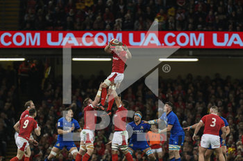 2020-02-01 - ; Aaron Wainwright (Galles) recupera palla in touche - GALLES VS ITALIA - SIX NATIONS - RUGBY