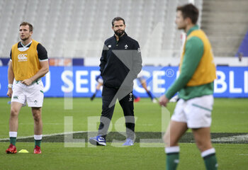 2020-10-31 - Coach of Ireland Andy Farrell during the warm up before the Guinness Six Nations 2020, rugby union match between France and Ireland on October 31, 2020 at Stade de France in Saint-Denis near Paris, France - Photo Jean Catuffe / DPPI - FRANCE VS IRELAND 2020 - SIX NATIONS - RUGBY