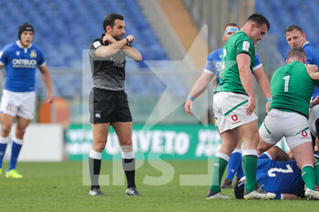 2021-02-27 - referee Raynal - 2021 GUINNESS SIX NATIONS RUGBY - ITALY VS IRELAND - SIX NATIONS - RUGBY