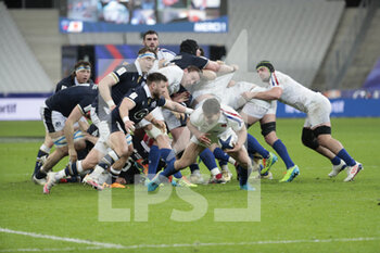 2021-03-26 - Antoine DUPONT (FRA) catched during the 2021 Six Nations, rugby union match between France and Scotland on March 26, 2021 at Stade de France in Saint-Denis near Paris, France - Photo Stephane Allaman / DPPI - 2021 GUINNESS SIX NATIONS RUGBY - FRANCE VS SCOTLAND - SIX NATIONS - RUGBY
