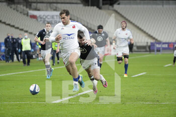 2021-03-26 - Damian PENAUD (FRA) gonna scored a try during the 2021 Six Nations, rugby union match between France and Scotland on March 26, 2021 at Stade de France in Saint-Denis near Paris, France - Photo Stephane Allaman / DPPI - 2021 GUINNESS SIX NATIONS RUGBY - FRANCE VS SCOTLAND - SIX NATIONS - RUGBY