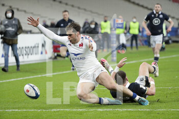 2021-03-26 - Damian PENAUD (FRA) scored a try during the 2021 Six Nations, rugby union match between France and Scotland on March 26, 2021 at Stade de France in Saint-Denis near Paris, France - Photo Stephane Allaman / DPPI - 2021 GUINNESS SIX NATIONS RUGBY - FRANCE VS SCOTLAND - SIX NATIONS - RUGBY