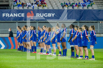 2021-04-03 - Team France during the 2021 Women's Six Nations, rugby union match between France and Wales on April 3, 2021 at La Rabine stadium in Vannes, France - Photo Damien Kilani / DK Prod / DPPI - SEI NAZIONI FEMMINILE 2021 - FRANCIA VS GALLES - SIX NATIONS - RUGBY