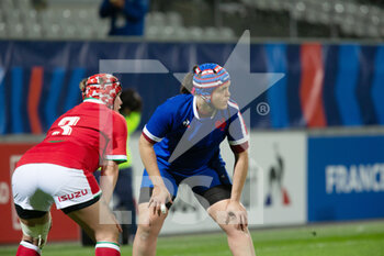 2021-04-03 - Donna Rose of Wales and Annaelle Deshayes of France during the 2021 Women's Six Nations, rugby union match between France and Wales on April 3, 2021 at La Rabine stadium in Vannes, France - Photo Damien Kilani / DK Prod / DPPI - SEI NAZIONI FEMMINILE 2021 - FRANCIA VS GALLES - SIX NATIONS - RUGBY