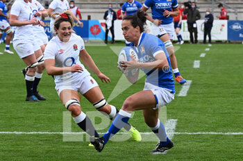 2021-04-10 - Manuela Furlan (Italy) and Vicky Fleetwood (England) - WOMEN GUINNESS SIX NATIONS 2021 - ITALY VS ENGLAND - SIX NATIONS - RUGBY