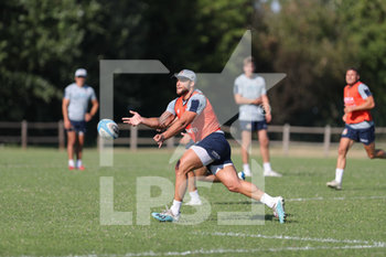 2020-07-07 - Federico Mori passes the ball  - ALLENAMENTO NAZIONALE RUGBY - TEST MATCH - RUGBY
