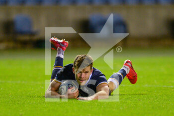 2020-10-23 - Blair Kinghorn of Scotland touches down to score his try during the Rugby International Test match between Scotland and Georgia on October 23, 2020 at BT Murrayfield in Edinburgh, Scotland - Photo Malcolm Mackenzie / ProSportsImages / DPPI - SCOTLAND VS GEORGIA - TEST MATCH - RUGBY