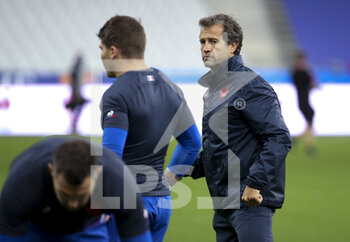 2020-10-24 - Head coach of France Fabien Galthie during the warm-up before the 2020 International Rugby Union Test Match between France and Wales on October 24, 2020 at Stade de France in Saint-Denis near Paris, France - Photo Jean Catuffe / DPPI - FRANCE VS WALES - TEST MATCH - RUGBY