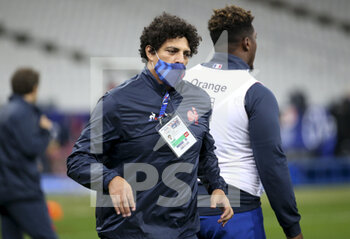2020-10-24 - Assistant coach of France Karim Ghezal during the warm-up before the 2020 International Rugby Union Test Match between France and Wales on October 24, 2020 at Stade de France in Saint-Denis near Paris, France - Photo Jean Catuffe / DPPI - FRANCE VS WALES - TEST MATCH - RUGBY