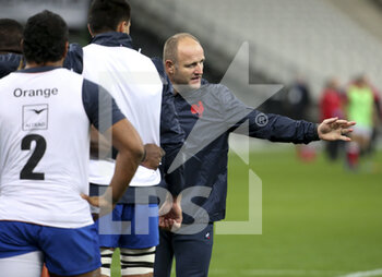 2020-10-24 - Assistant coach of France William Servat during the warm-up before the 2020 International Rugby Union Test Match between France and Wales on October 24, 2020 at Stade de France in Saint-Denis near Paris, France - Photo Jean Catuffe / DPPI - FRANCE VS WALES - TEST MATCH - RUGBY
