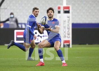 2020-10-24 - Romain Ntamack of France, Anthony Bouthier of France during the 2020 International Rugby Union Test Match between France and Wales on October 24, 2020 at Stade de France in Saint-Denis near Paris, France - Photo Jean Catuffe / DPPI - FRANCE VS WALES - TEST MATCH - RUGBY