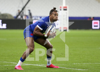 2020-10-24 - Teddy Thomas of France during the 2020 International Rugby Union Test Match between France and Wales on October 24, 2020 at Stade de France in Saint-Denis near Paris, France - Photo Jean Catuffe / DPPI - FRANCE VS WALES - TEST MATCH - RUGBY