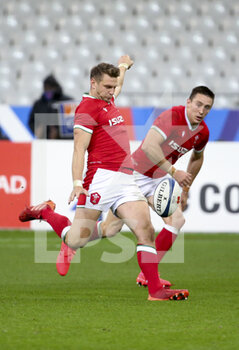 2020-10-24 - Dan Biggar, Josh Adams of Wales during the 2020 International Rugby Union Test Match between France and Wales on October 24, 2020 at Stade de France in Saint-Denis near Paris, France - Photo Jean Catuffe / DPPI - FRANCE VS WALES - TEST MATCH - RUGBY