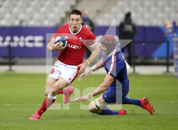 2020-10-24 - Josh Adams of Wales, Bernard Le Roux of France during the 2020 International Rugby Union Test Match between France and Wales on October 24, 2020 at Stade de France in Saint-Denis near Paris, France - Photo Jean Catuffe / DPPI - FRANCE VS WALES - TEST MATCH - RUGBY