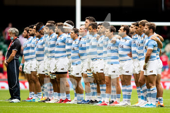 2021-07-10 - Team of Argentina during the 2021 Summer Internationals, Rugby Union test match between Wales and Argentina on July 10, 2021 at Principality Stadium in Cardiff, Wales - Photo Simon King / ProSportsImages / DPPI - TEST MATCH 2021 - WALES VS ARGENTINA - TEST MATCH - RUGBY
