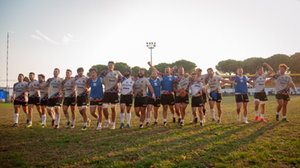 2018-10-21 - Cavalieri Union Prato Sesto - Unione Rugby L'Aquila, esultanza squadra - CAVALIERI UNION PRATO SESTO - UNIONE RUGBY L'AQUILA - ITALIAN SERIE A - RUGBY