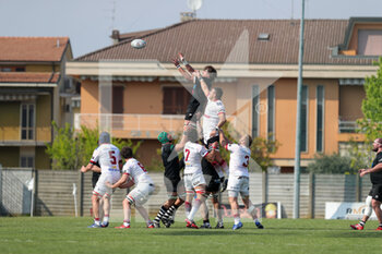 2021-04-17 - Luca Petillo (Lyons) recupera la palla in touche - RUGBY LYONS VS VALORUGBY - ITALIAN SERIE A ELITE - RUGBY