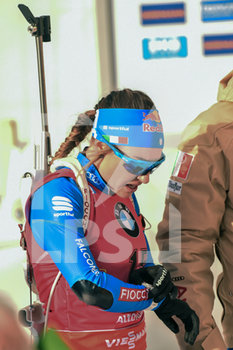 2020-02-14 - La Italiana Dorothea Wierer si dispera dopo essersi qualificata 5a  - IBU WORLD CUP BIATHLON 2020 - 7.5KM SPRINT FEMMINILE - BIATHLON - WINTER SPORTS