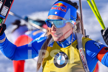2020-02-18 - Dorothea Wierer (ITA) esulta al traguardo dopo aver vinto la medaglia di oro - IBU WORLD CUP BIATHLON 2020 - 15 KM INDIVIDUALE FEMMINILE - BIATHLON - WINTER SPORTS