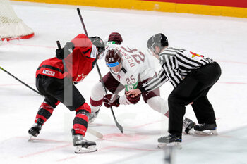 2021-05-21 - faceoff Canada vs Latvia  - WORLD CHAMPIONSHIP 2021 - CANADA VS LATVIA - ICE HOCKEY - WINTER SPORTS