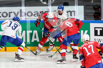 2021-05-23 - Lesund, Trettenes and Espeland (Norway) contrasted by Hochkofler and Giliati ( Italy)  - WORLD CHAMPIONSHIP 2021 - NORWAY VS ITALY - ICE HOCKEY - WINTER SPORTS