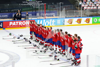 2021-05-23 - Team Norway National anthem  - WORLD CHAMPIONSHIP 2021 - NORWAY VS ITALY - ICE HOCKEY - WINTER SPORTS