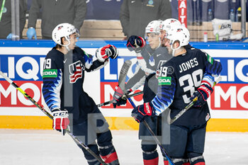 2021-05-25 - Robertson Jason  (USA) 
Jones Zach  (USA)  - WORLD CHAMPIONSHIP 2021 - USA VS KAZAKIHSTAN - ICE HOCKEY - WINTER SPORTS