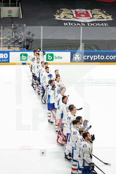 2021-05-27 - Team Italy during Nazional anthem  - WORLD CHAMPIONSHIP 2021 - FINLAND VS ITALY - ICE HOCKEY - WINTER SPORTS