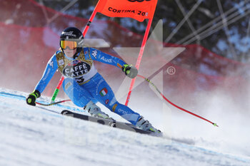 2021-02-13 -  2021 FIS ALPINE WORLD SKI CHAMPIONSHIPS, TRA - DH WOMEN
Cortina D'Ampezzo, Veneto, Italy
2021-02-13 - Saturday
Image shows PIROVANO Laura (ITA) - 2021 FIS ALPINE WORLD SKI CHAMPIONSHIPS - DOWNHILL - WOMEN - ALPINE SKIING - WINTER SPORTS