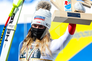 2021-02-13 - SUTER Corinne (SUI) Podium - 2021 FIS ALPINE WORLD SKI CHAMPIONSHIPS - DOWNHILL - WOMEN - ALPINE SKIING - WINTER SPORTS