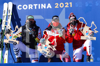 2021-02-14 -  KRIECHMAYR Vincent (AUT) - SANDER Andreas (GER) - FEUZ Beat (SUI) - 2021 FIS ALPINE WORLD SKI CHAMPIONSHIPS - DOWNHILL - MEN - ALPINE SKIING - WINTER SPORTS