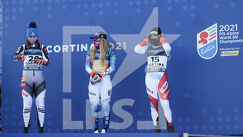 2021-02-15 - Podium  - 2021 FIS ALPINE WORLD SKI CHAMPIONSHIPS - ALPINE COMBINED - WOMEN - ALPINE SKIING - WINTER SPORTS