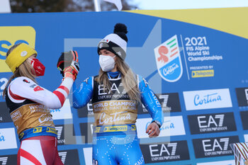 2021-02-16 - BASSINO Marta (ITA) - LIENSBERGER Katharina (AUT) - 2021 FIS ALPINE WORLD SKI CHAMPIONSHIPS - PARALLEL GIANT SLALOM - WOMEN - ALPINE SKIING - WINTER SPORTS