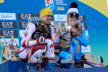 2021-02-16 - BASSINO Marta (ITA) - LIENSBERGER Katharina (AUT) Gold Medal - 2021 FIS ALPINE WORLD SKI CHAMPIONSHIPS - PARALLEL GIANT SLALOM - WOMEN - ALPINE SKIING - WINTER SPORTS