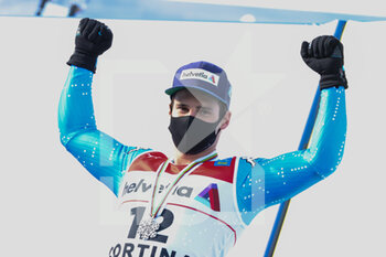2021-02-19 - Luca de ALIPRANDINI (ITA) silver medal in the men's GS in Cortina d'Ampezzo - 2021 FIS ALPINE WORLD SKI CHAMPIONSHIPS - GIANT SLALOM - MEN - ALPINE SKIING - WINTER SPORTS