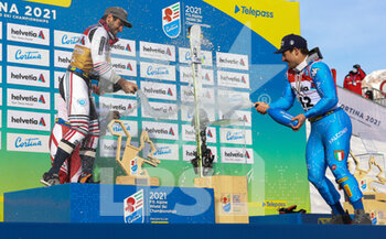 2021-02-19 - INE WORLD SKI CHAMPIONSHIPS, Men's Giant Slalom Podium - 2021 FIS ALPINE WORLD SKI CHAMPIONSHIPS - GIANT SLALOM - MEN - ALPINE SKIING - WINTER SPORTS