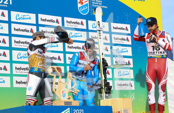 2021-02-19 - INE WORLD SKI CHAMPIONSHIPS, Men's Giant Slalom Podium - 2021 FIS ALPINE WORLD SKI CHAMPIONSHIPS - GIANT SLALOM - MEN - ALPINE SKIING - WINTER SPORTS