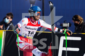 2021-02-19 - Marco Schwarz (AUT) joy after finishing 3rd - 2021 FIS ALPINE WORLD SKI CHAMPIONSHIPS - GIANT SLALOM - MEN - ALPINE SKIING - WINTER SPORTS