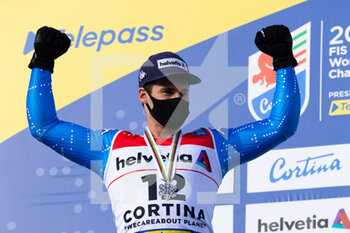 2021-02-19 - Luca De Aliprandini (ITA) is the silver medalist - 2021 FIS ALPINE WORLD SKI CHAMPIONSHIPS - GIANT SLALOM - MEN - ALPINE SKIING - WINTER SPORTS