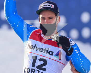 2021-02-19 - L‚ÄôItaliano Luca de Aliprandini esibisce la sua medaglia d‚Äôargento - 2021 FIS ALPINE WORLD SKI CHAMPIONSHIPS - GIANT SLALOM - MEN - ALPINE SKIING - WINTER SPORTS