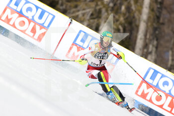 2021-02-20 - Austria Katharina Liensberger skies during the first manche - 2021 FIS ALPINE WORLD SKI CHAMPIONSHIPS - SLALOM - WOMEN - ALPINE SKIING - WINTER SPORTS
