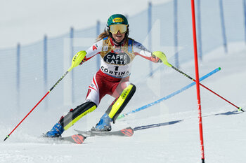 2021-02-20 - Katharina Liensberger (AUT) is the fastest after the first run - 2021 FIS ALPINE WORLD SKI CHAMPIONSHIPS - SLALOM - WOMEN - ALPINE SKIING - WINTER SPORTS